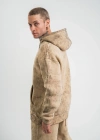 ERKEK Double Oversize Kapşonlu Yıkamalı SweatShirt - Bej