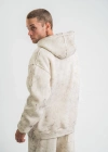 ERKEK Double Oversize Kapşonlu Yıkamalı SweatShirt - Krem