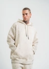ERKEK Double Oversize Kapşonlu Yıkamalı SweatShirt - Krem