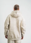 ERKEK Double Oversize Kapşonlu Yıkamalı SweatShirt - Krem