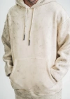 ERKEK Double Oversize Kapşonlu Yıkamalı SweatShirt - Krem