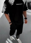 ERKEK Baskılı T-Shirt - Siyah
