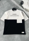 ERKEK Torba Cep Detaylı  Parçalı T-Shirt - Siyah