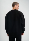 ErkeknUzun Kol Bisiklet Yaka Basic SweatShirt - Siyah