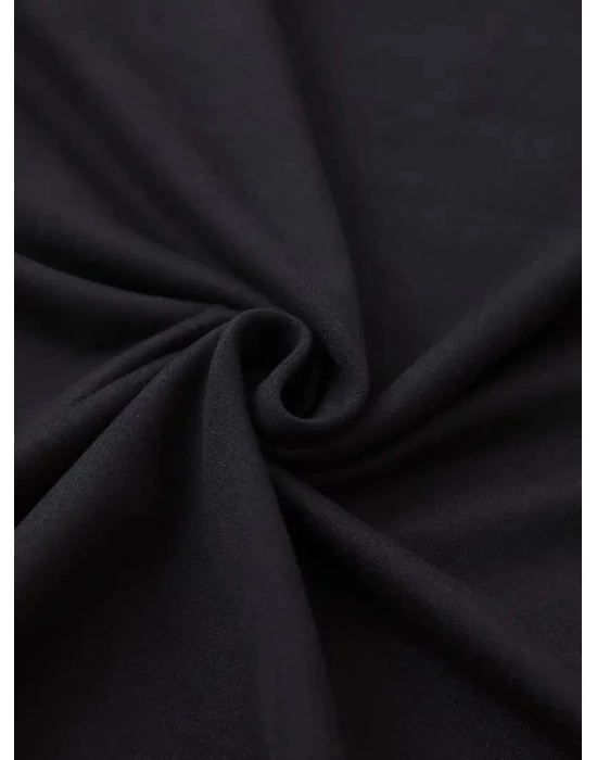 Kadın Penye Compack Spider Baskılı Oversize Kısa Kol Yazlık T-shirt - Siyah