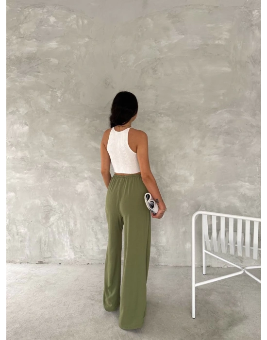 Ayrobin Oversize Kadın Pantalon - Mint Yeşili