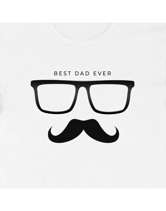 Babalar Günü Baskılı T-shirt - Beyaz