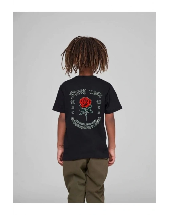 Çocuk Unisex Baskılı T-Shirt - Siyah