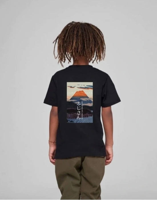 Çocuk Unisex Baskılı T-Shirt - Siyah