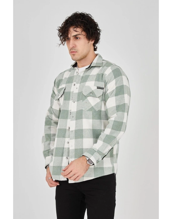 Erkek Oduncu Gömlek - Yeşil