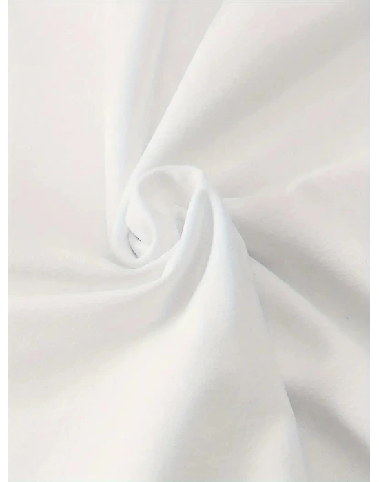 Kadın T-Shirt Kısa Kollu, bisiklet Yaka, Eğlenceli Karikatür Ayı ve Umrumda Değil Baskı - Beyaz