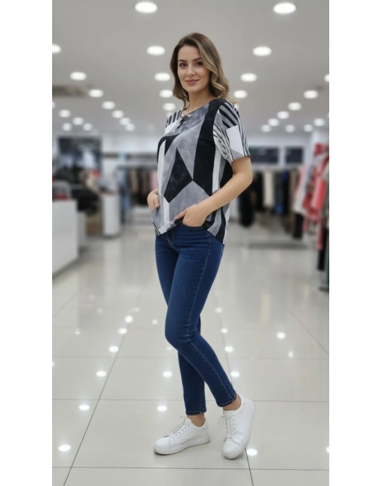 Erkek Pike Kumaş Düğmeli Yaka Battal Büyük Beden Günlük Kısa kol Tişört T-shirt - Kırmızı