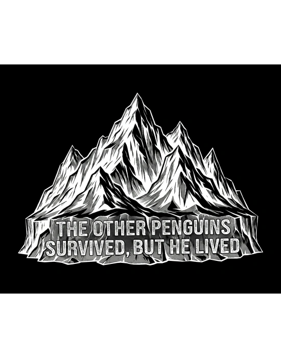 Kadın Nihilist Penguen Temalı Oversize Bisiklet Yaka Tişört - Siyah