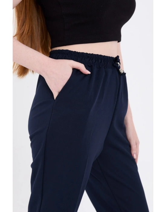 Kadın Tam Kalıp Basic Eşofman Pantolon - Lacivert