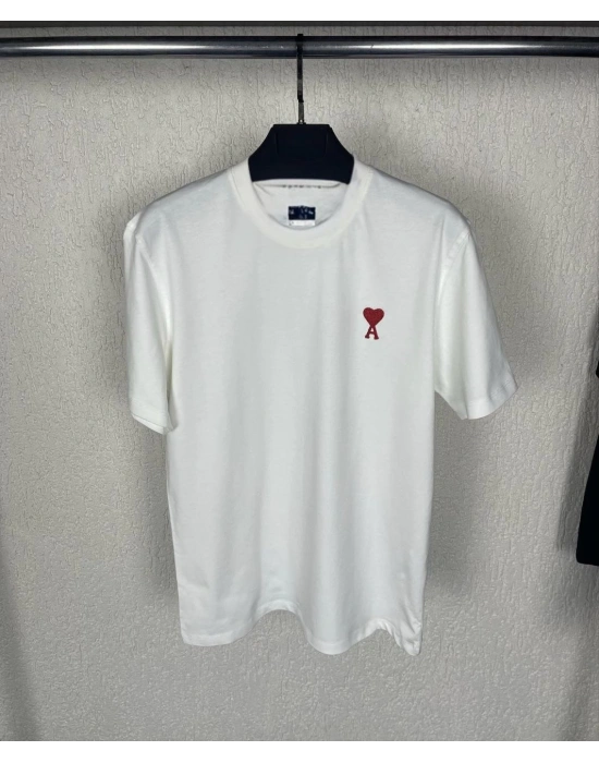 ERKEK Bisiklet Yaka Baskılı Oversize T-Shirt - Beyaz