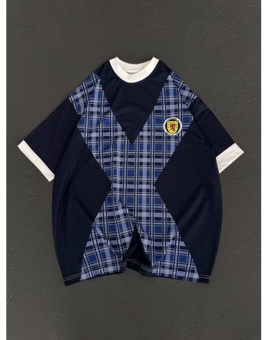 ERKEK Bisiklet Yaka Baskılı Oversize T-Shirt - Siyah