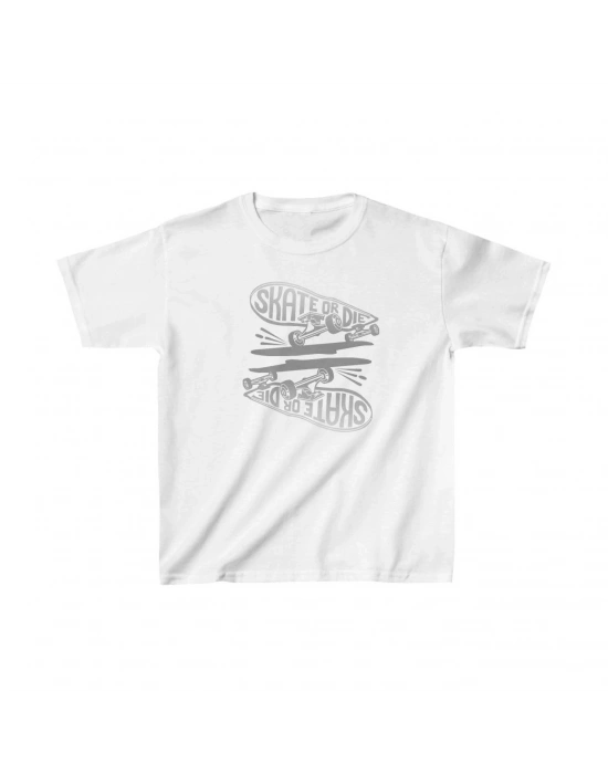 Unisex Çocuk Baskılı T-Shirt - Beyaz