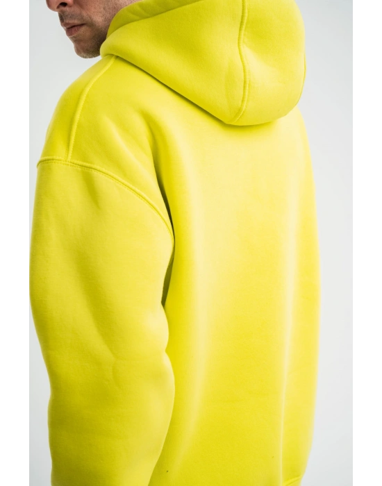 ERKEK Double Oversize Kapşonlu SweatShirt - Sarı