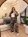 İkili Bürümcük Kimono Takım - Karma Desen