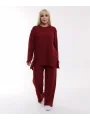 Esnek Fitilli Yumoş Takım - Bordo