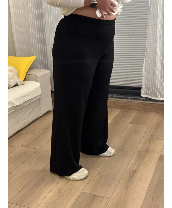 Oysho Modal Kumaş Palazzo Eşofman - Siyah