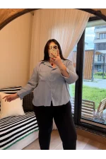Tensel Modal Gömlek - Mavi