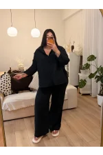 Gömlekli Logolu Müslin Takım - Siyah