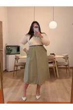 Kemerli Poplin Polo Yaka Elbise - Mint