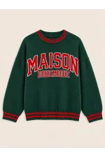 Maison Oversize Triko Kazak - Yeşil