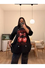 Truvakar Geniş Kesim Penye Bluz - Cherry