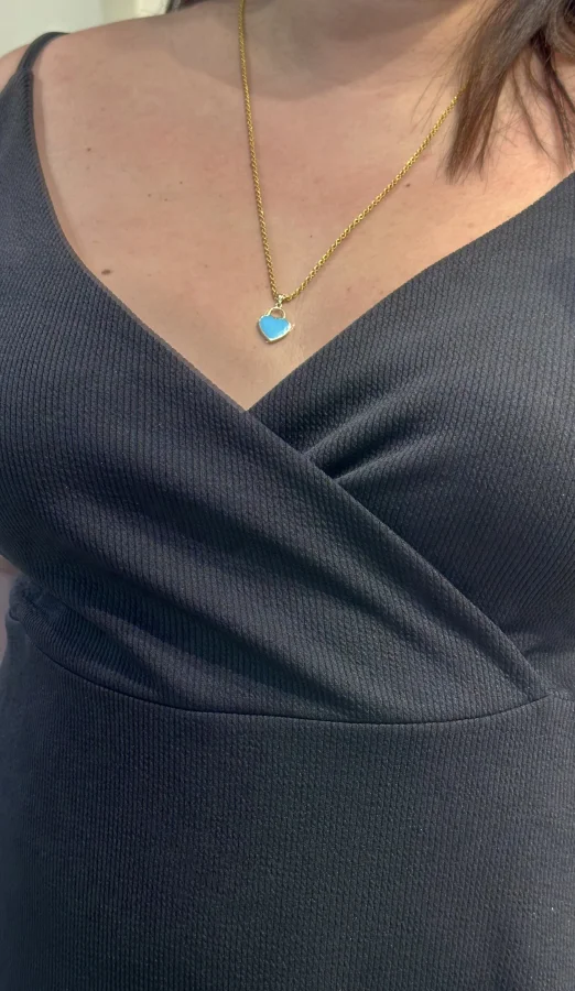 Askılı Kruvaze Esnek Burgu Elbise - Siyah