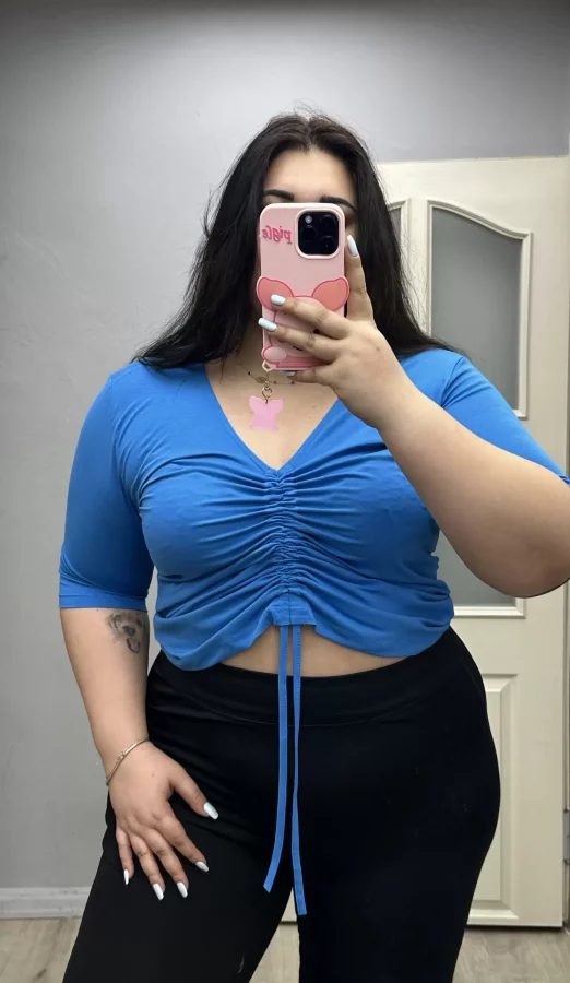 İp Detaylı Bluz Likralı Penye Bluz