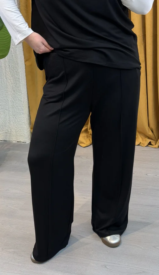 Kolları Parçalı Modal Kapüşonlu Takım - Siyah