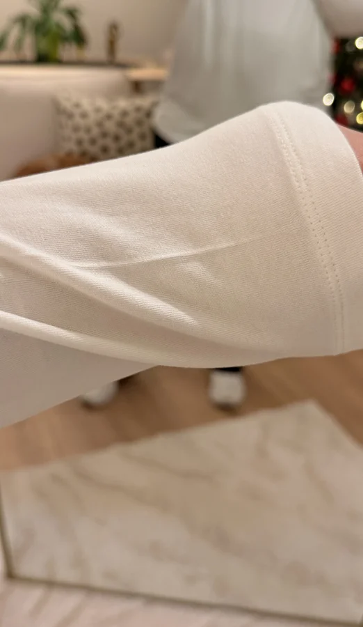 Omuz Detaylı Esnek Modal Bluz - Beyaz