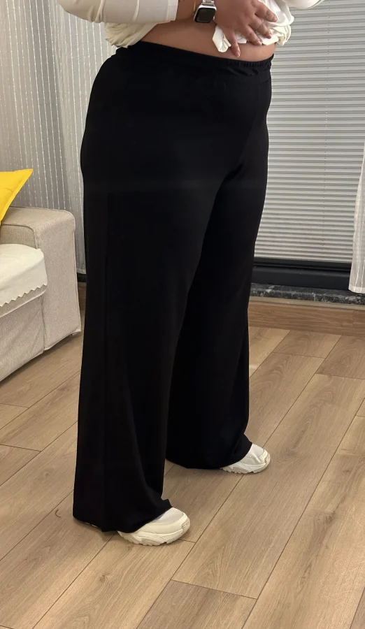 Oysho Modal Kumaş Palazzo Eşofman - Siyah