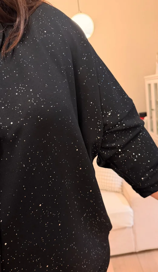 Sim Detaylı Gömlekli Modal Takım - Siyah