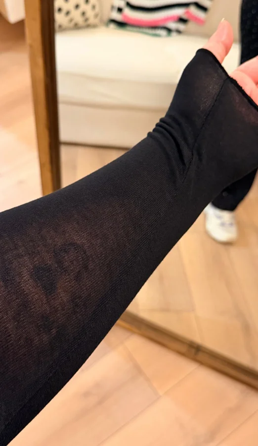 Transparan Modal Bluz - Siyah