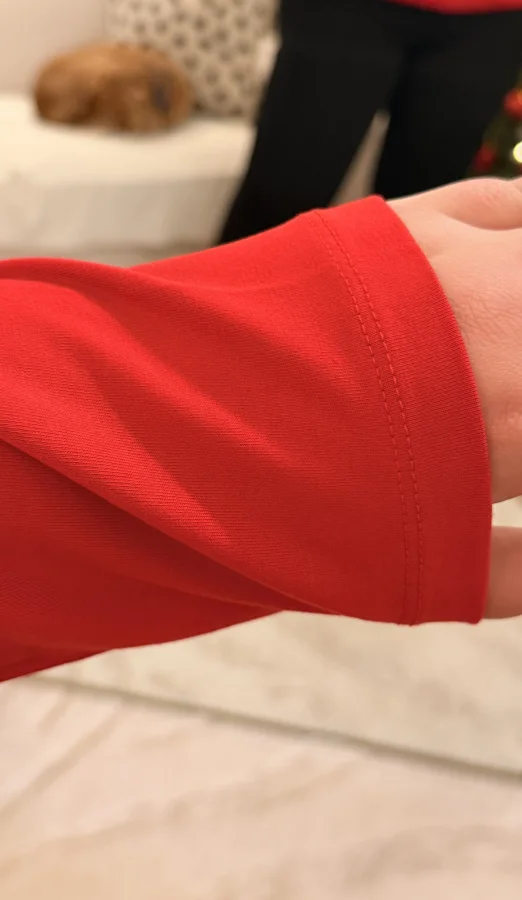 V Yaka Dantel Detaylı Esnek Modal Bluz - Kırmızı