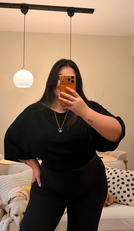 Yarasa Kol Modal Crop Bluz - Siyah