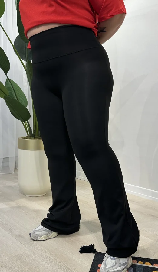 Yüksek Bel Esnek Oysho İspanyol Tayt - Siyah