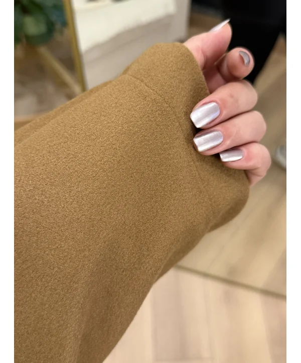 Oversize Kaşe Ceket - Tarçın