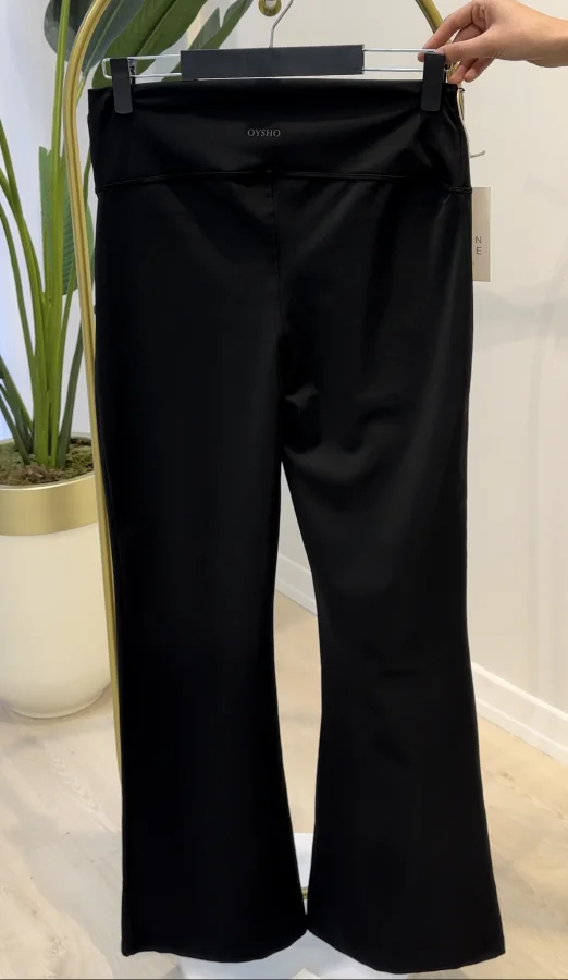 Yüksek Bel Esnek Oysho İspanyol Tayt - Siyah