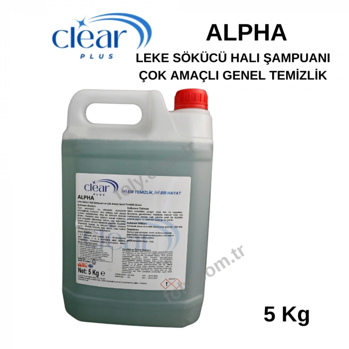 ALPHA LEKE SÖKÜCÜ HALI ŞAMPUANI ÇOK AMAÇLI GENEL TEMİZLİK 5 KG