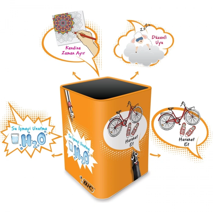 Bic 15 Parça Ev Ofis Kalem Seti + Kalemlik