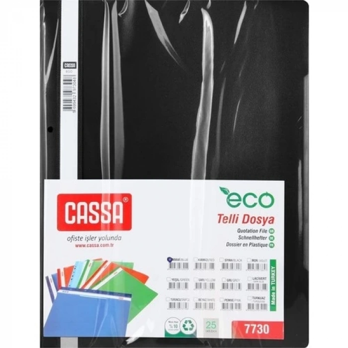 Cassa 7730 Eco Telli Dosya Siyah 50li