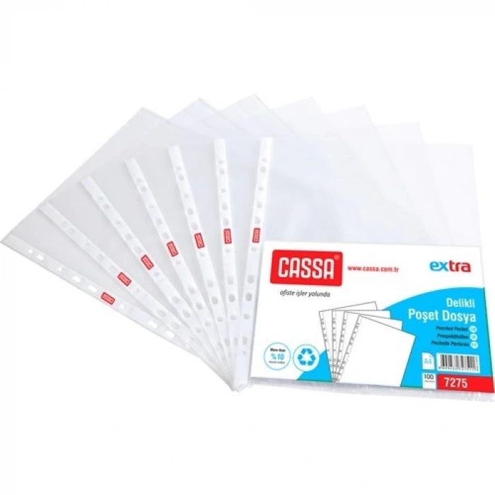 Cassa Extra Delikli Poşet Dosya 50 Mikron
