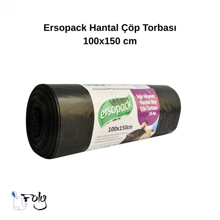 HANTAL BOY SİYAH ÇÖP POŞETİ 100x150 CM – 57 MU – 900 GR/RL