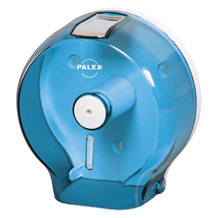 PALEX Mini Jumbo Tuvalet Kağıdı Dispenseri Şeffaf Mavi