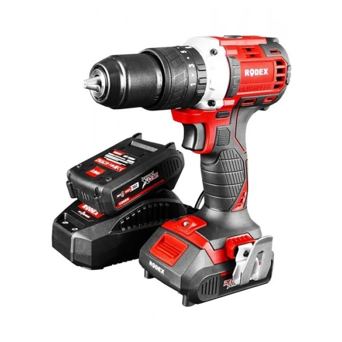 Rodex RPX2340F Kömürsüz Darbeli Matkap 20 V Çift Akülü Vidalama