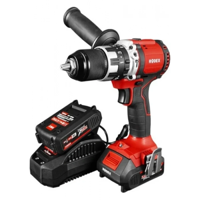 Rodex RPX2360F Kömürsüz Darbeli Matkap 20 V Çift Akülü Vidalama